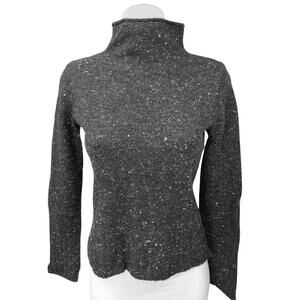 Madewell Gray Speckled Wool Knit Turtleneck Long Sleeve Pullover Sweater Top XS
